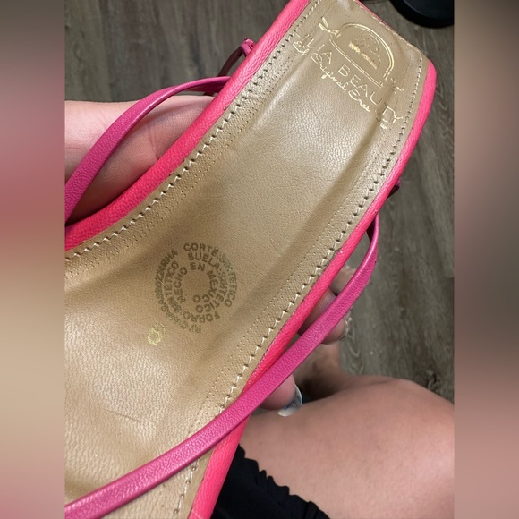 Ilia Block hot pink strap wrap ankle block Heel Sandal women Size 6 - Picture 3 of 14